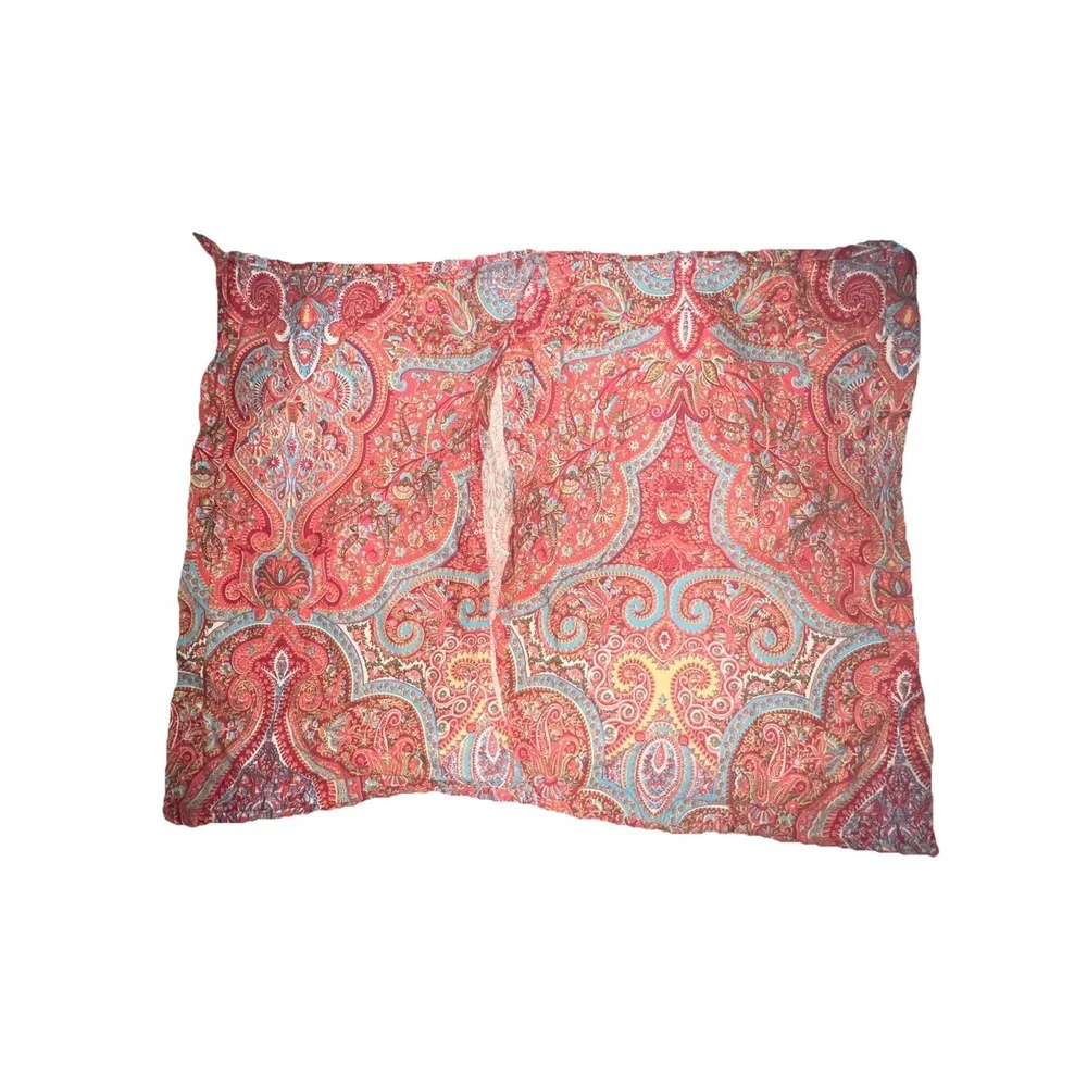 Ralph Lauren Paisley Accent Pillows in Coral and Aqua